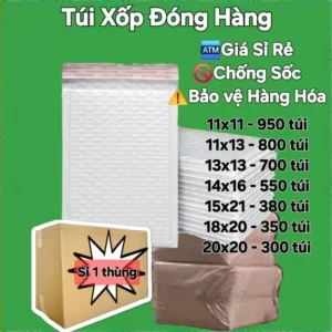Túi gói hàng niêm phong chống sốc 13x13+4cm